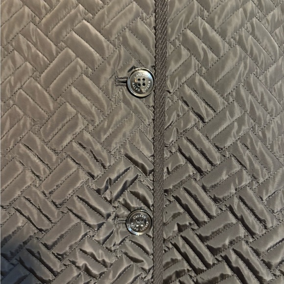 Lauren Ralph Lauren Black Basket Weeve Hooded Quilted Jacket - Picture 5 of 8